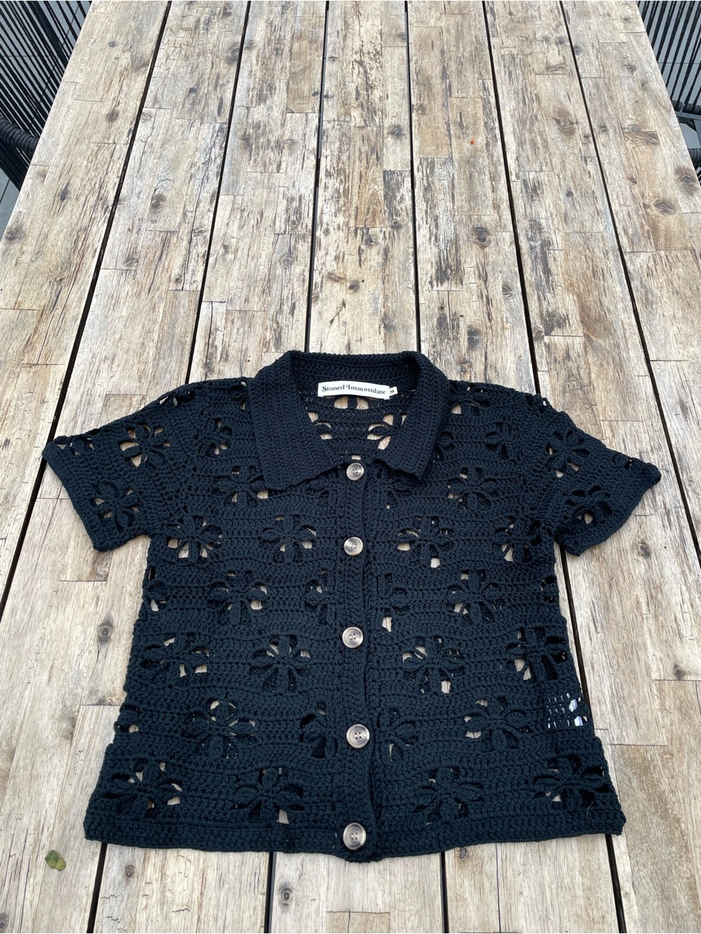 Stoned Immaculate Amelie
Daisy Crochet Cardigan Short Sleeve|Top Size M